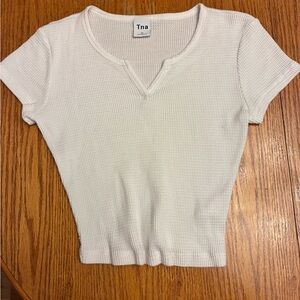 TNA Women's Cream Short Sleeve Top
